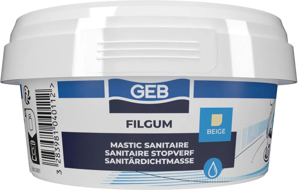 GEB 104011 Filgum - Mastice impermeabilizzante a base di caucciù, 1 200 g