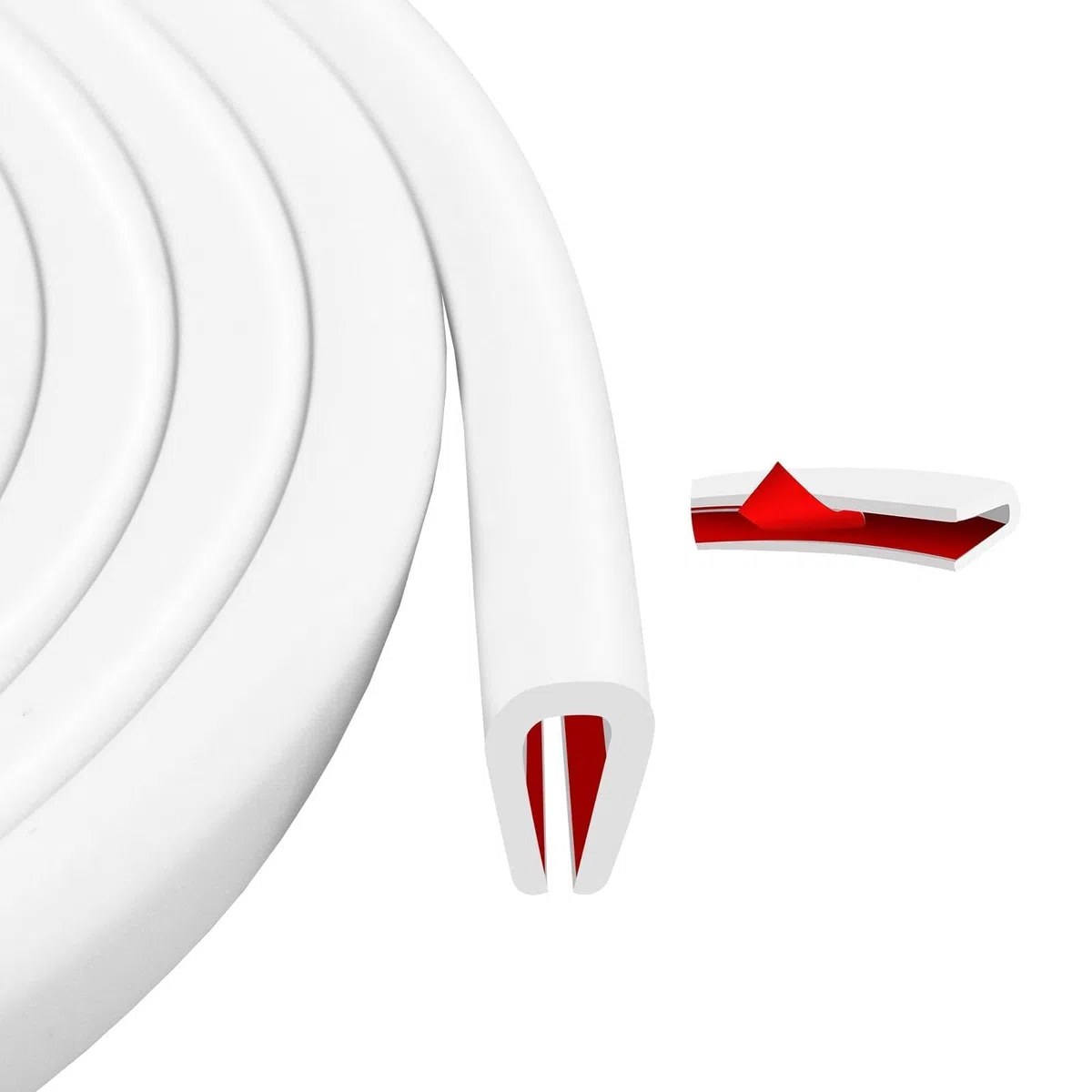 Profilo gomma protezione bordi per lamiera guarnizione in gomma bianco profilo a u guarnizione bordo portiera (3m, 1,6mm)
