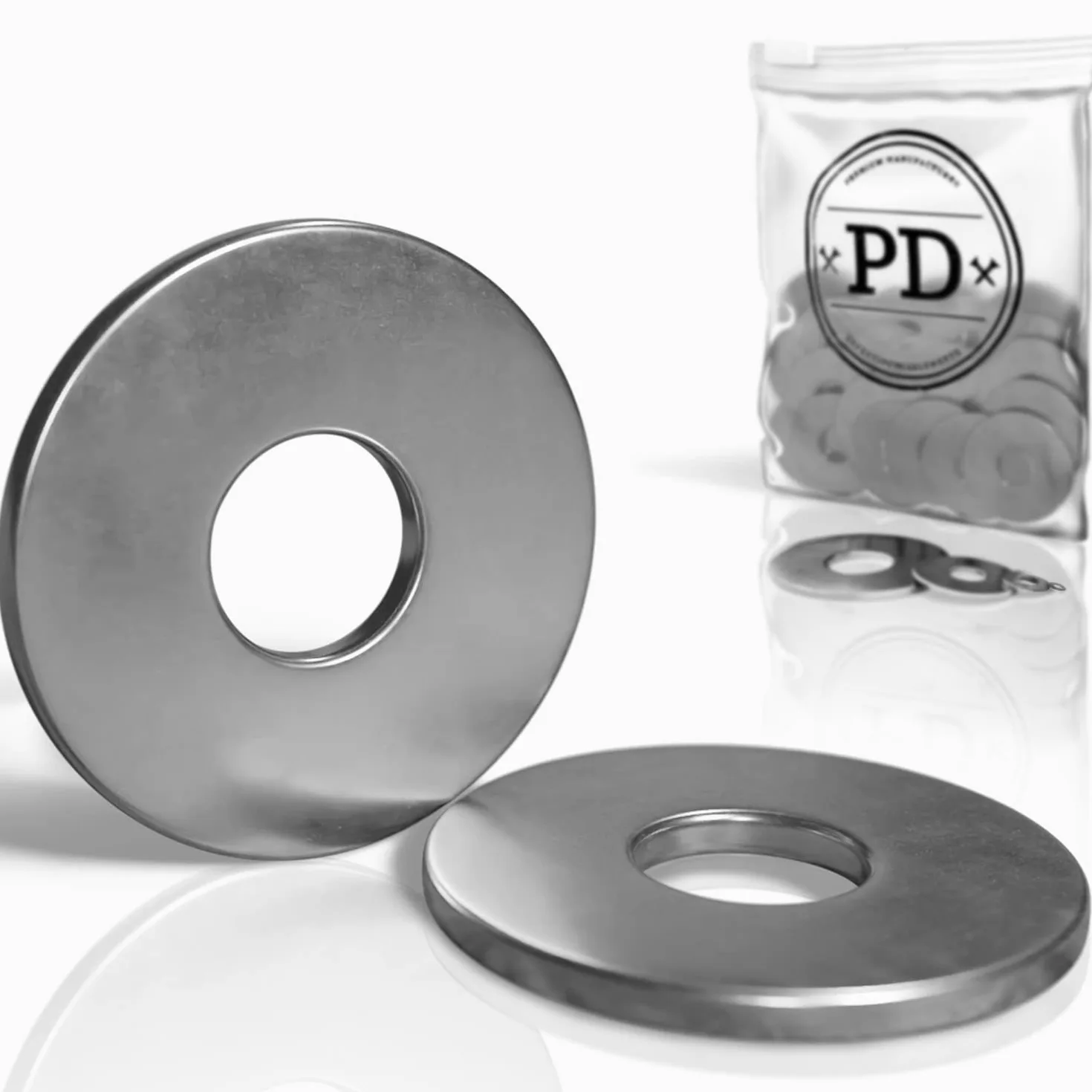 PD® rondelle grandi M6 (DIN 9021 / ISO 7093) | Rondelle carrozzeria A2 V2A in acciaio inox | Rondelles in acciaio inox Spessori con diametro esterno grande | 100 pezzi