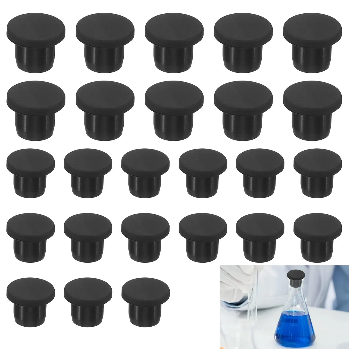 25 Tappi Per Fori In Gomma Siliconica, Diametro 10mm 14mm, Silicone Tappo Foro, Rotondi, Impermeabili, Morbido Flessibile Tappo, Tappi Per Guarnizioni Piatte Per Tubazioni, Bottiglie, Colore Nero