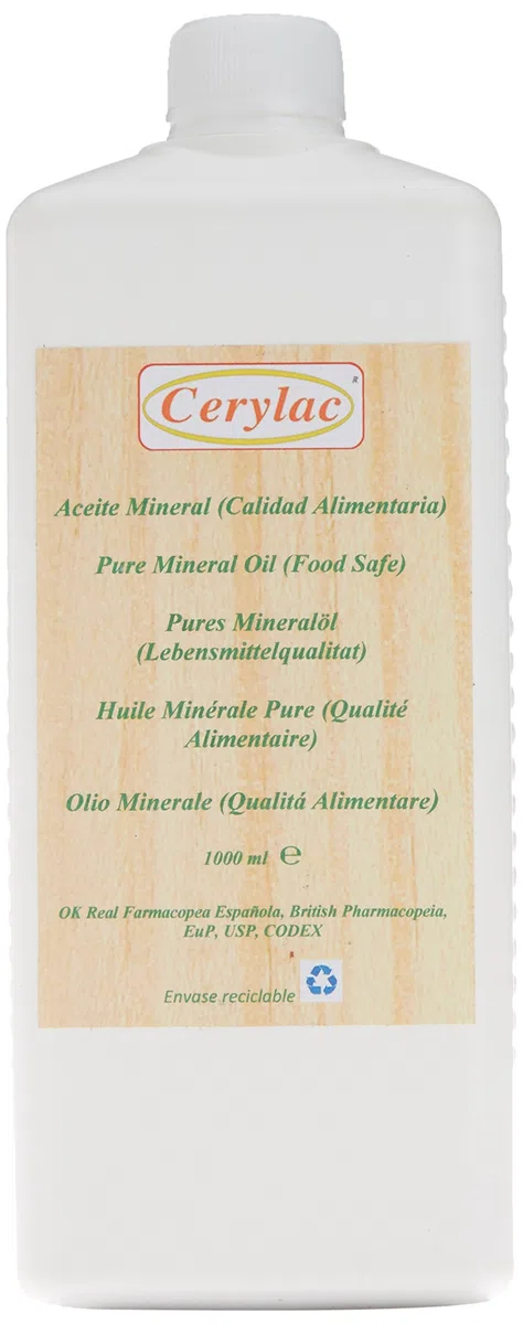 Olio Minerale Puro per Legno, Ardesia o Pietra - 1000 ml - Qualità Alimentare