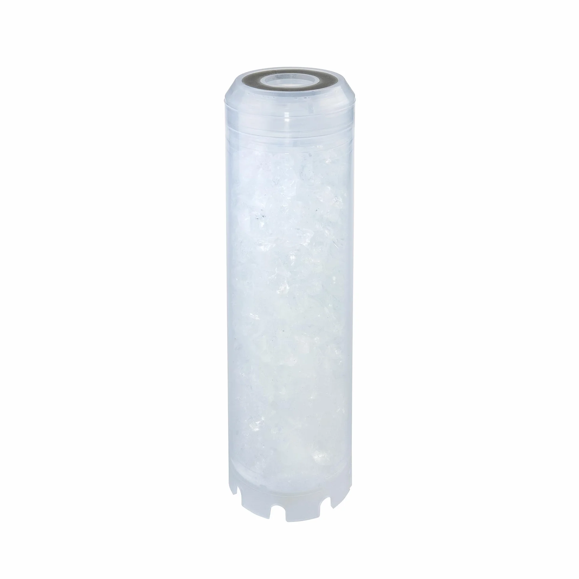 Cartuccia di pietre di polifosfato. Neutralizza il potere incrostante del magnesio, del calcare e di tutti i minerali disciolti che l'acqua può contenere, compreso il ferro. Bbagua.