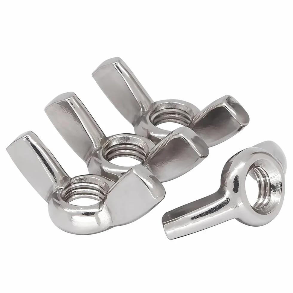 10 Pezzi Dado Ad Alette M5 - Dado a Farfalla in Acciaio Inox Dadi ad Alette Dadi a Galletto per Auto Macchinari Attrezzature Strumenti fai da te