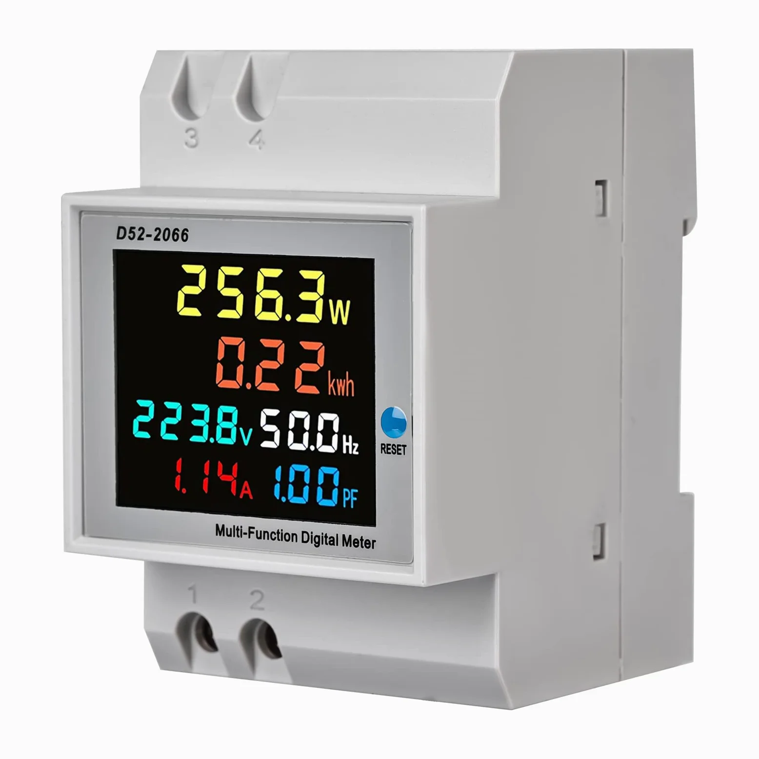 Contatore di Corrente Alternata Digitale: Contatore di Energia Digitale Multifunzione 6 in 1 Ac40-300 V 100 A, Contatore di Corrente Alternata Kwh, Amperometro Voltmetro Din, Tipo Chiuso Ct
