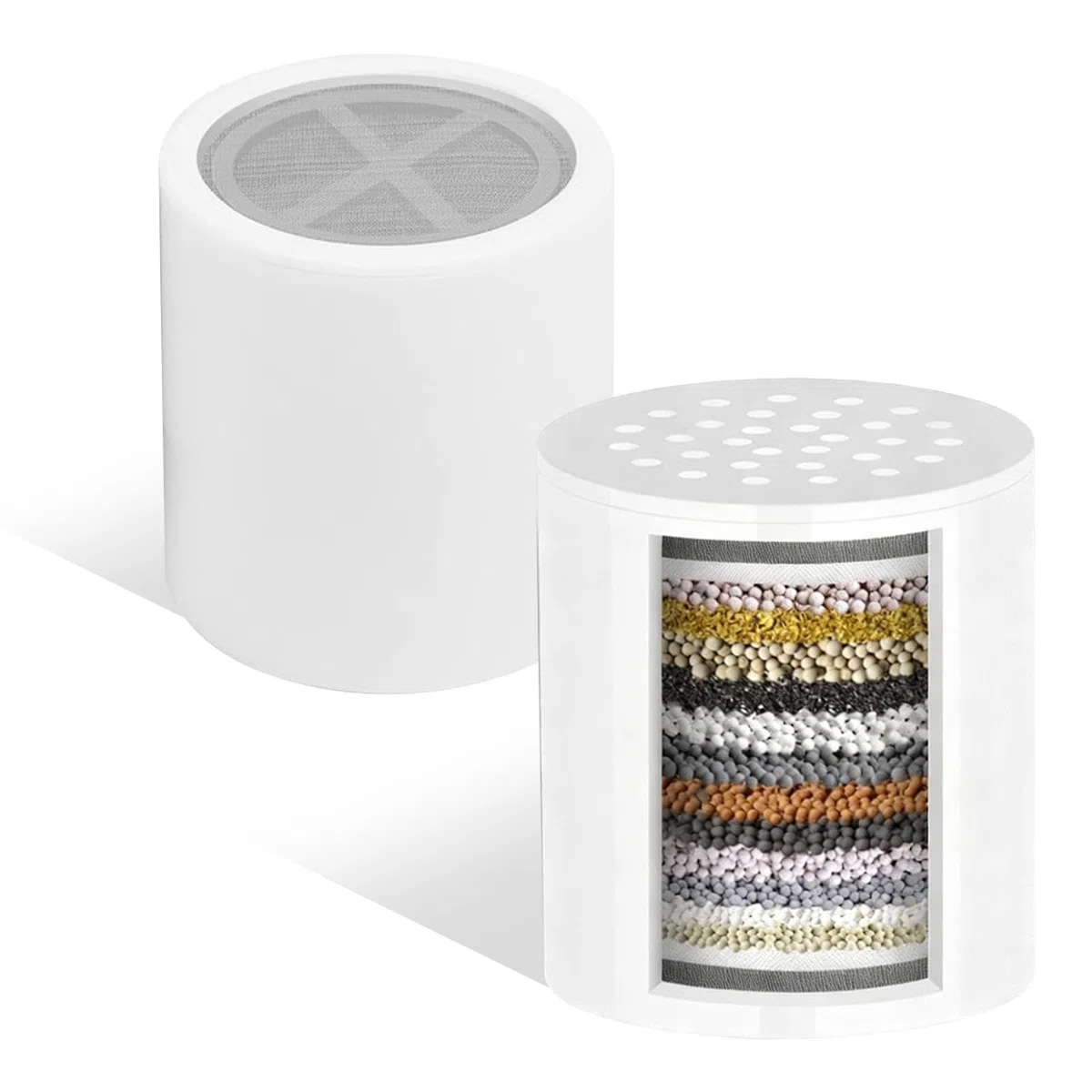 2 Pezzi Filtro Doccia Anticalcare 30 Stadi, Filtro Anticalcare Doccia Universale, Filtro Acqua Doccia pour Rimuove i Metalli Pesanti di Calcare e Cloro e Altri Depositi in Acqua Dura