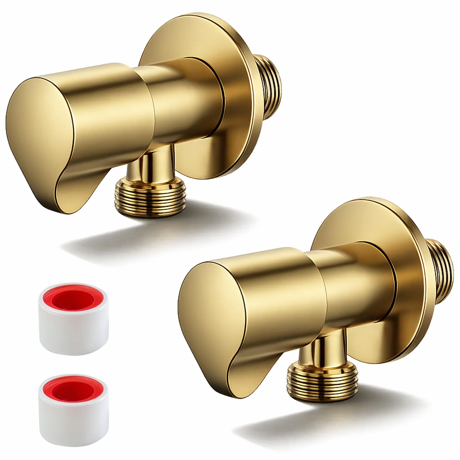 Valvola angolare 1/2 pollici, autosigillante, valvola di intercettazione in acciaio inox con attacco per lavastoviglie, valvola angolare 1/2 pollice per bagno cucina WC