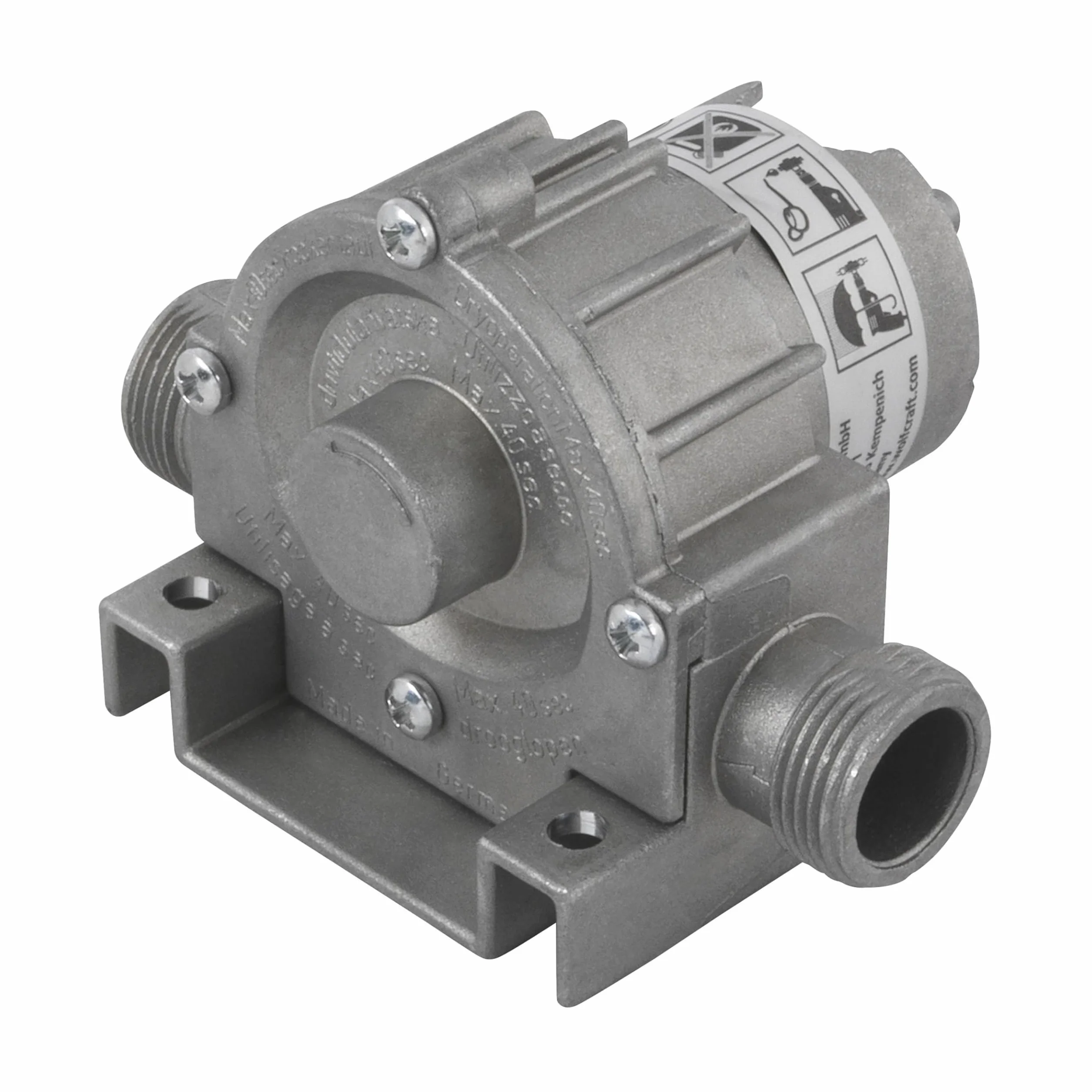 wolfcraft Pompa per Trapano con Corpo in Metallo, Pompa Autoadescante con Portata fino a 3000 l/h – ideale come Pompa da Giardino o per lo Svuotamento Acqua - 2200000