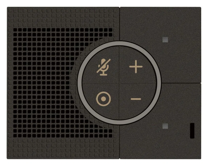 Vimar 30815.G Linea Smart speaker da incasso Alexa, wifi con due tasti frontali, controllo locale, da app o voce, nero 3 moduli, Da completare con placche Linea
