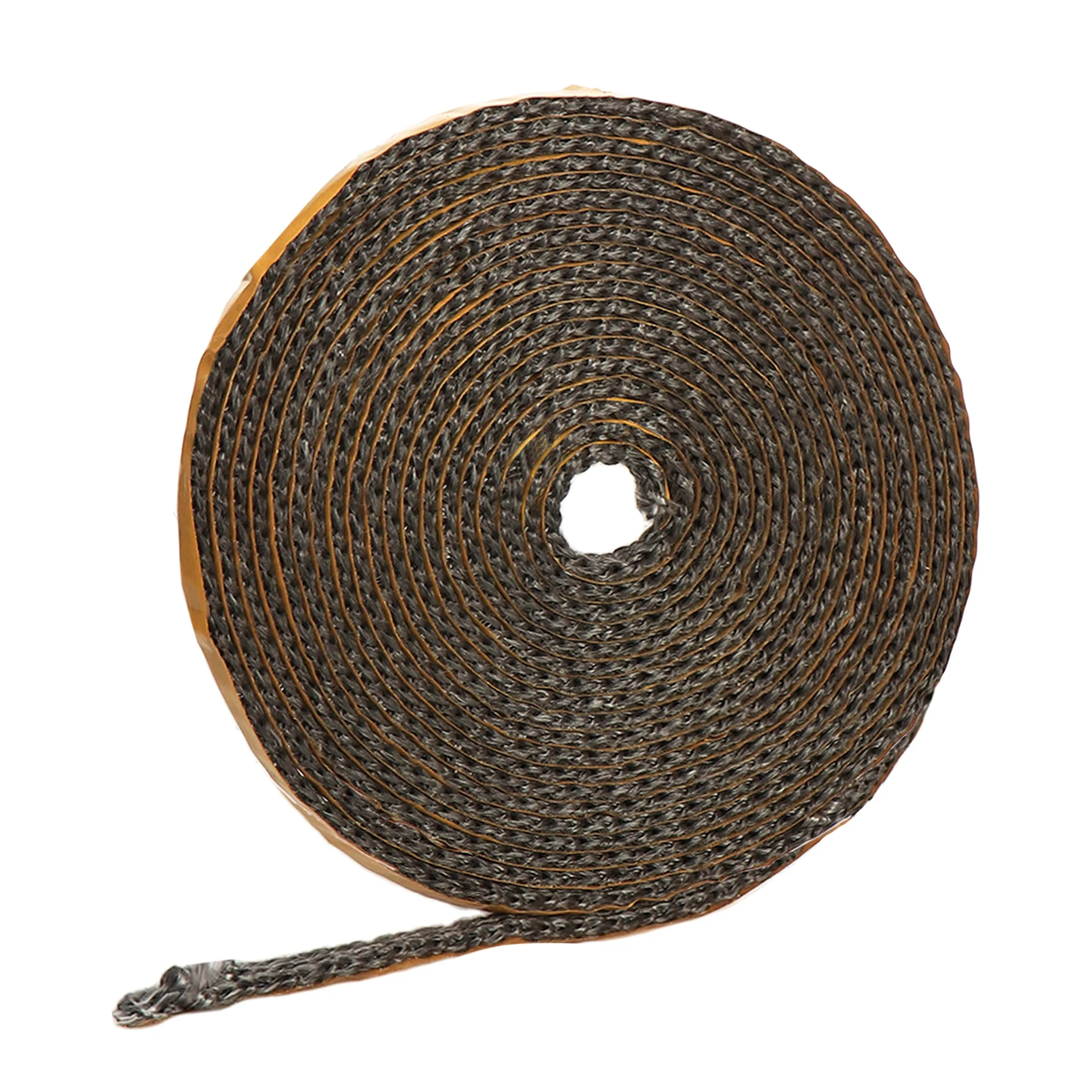 NKlaus 3m Nastro sigillante ignifugo 8x3mm autoadesivo per camini Guarnizione piatta in filati di vetro DIN testata fino a temperature di 600°C 12944