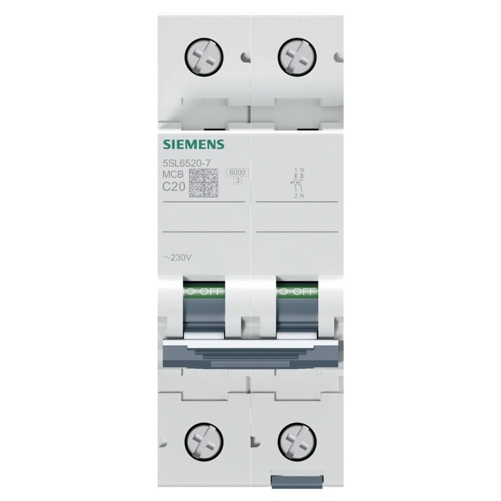 Siemens 5sl6 – Automatico Magnetotermico 230 V 6 KA 1 + neutro poli C 20 A