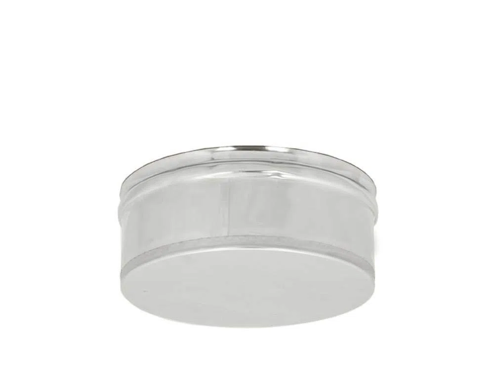 Tappo cieco per tubo Acciaio Inox canna fumaria stufa caminetto barbecue (80 mm)