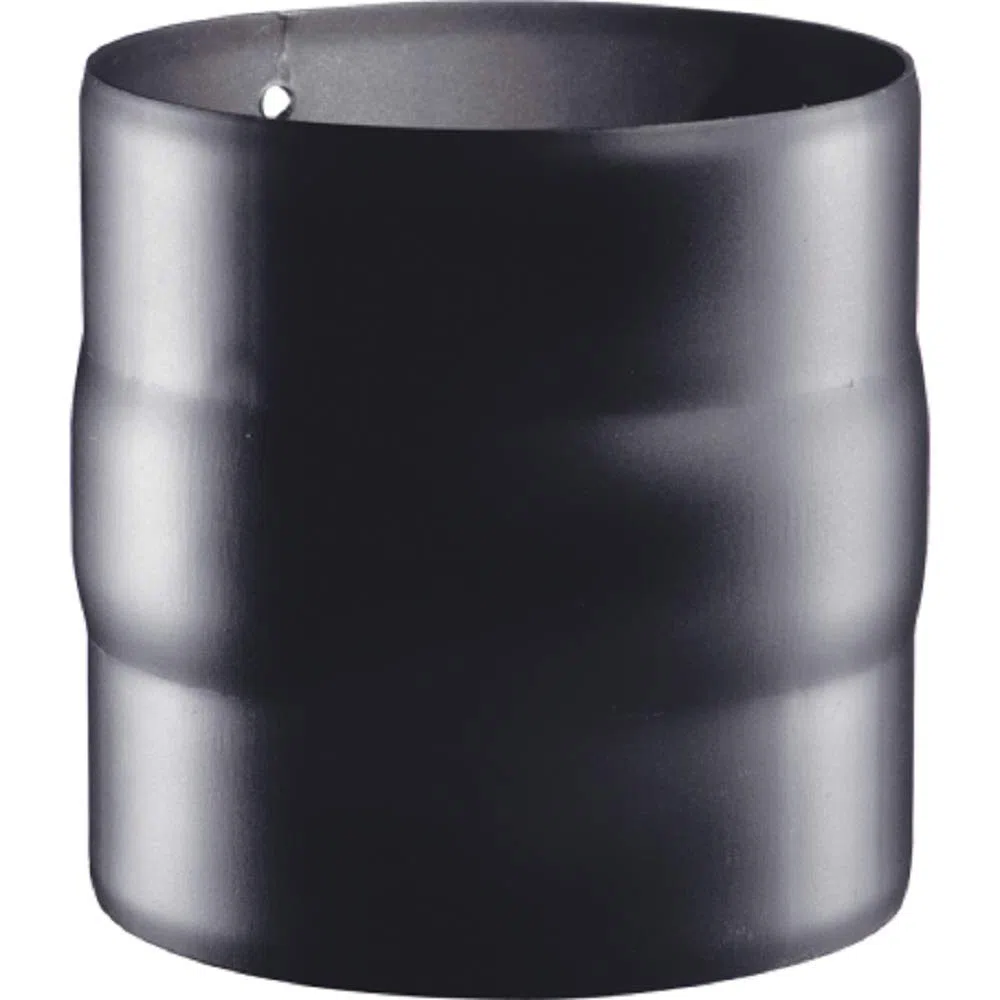 Manicotto Maschio/Maschio in acciaio inox preverniciato nero per stufe a pellet (DN 80)