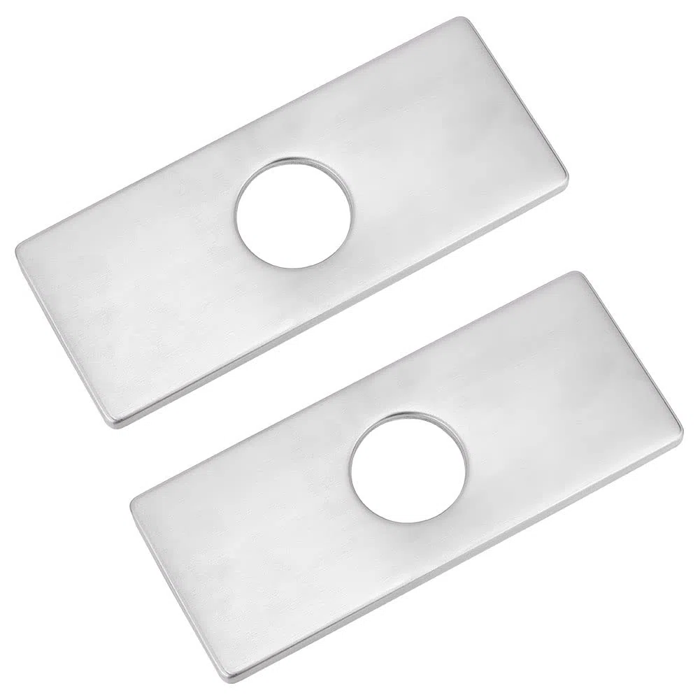 UNICRAFTALE 2 Pz 34.5mm Coperchi Foro Piastra per Rubinetto Del Bagno 304 Piastra di Copertura per Lavello In Acciaio Inossidabile Rettangolo Da 3 a 1 Piastra Bocchetta Rubinetto Lavello Da Cucina