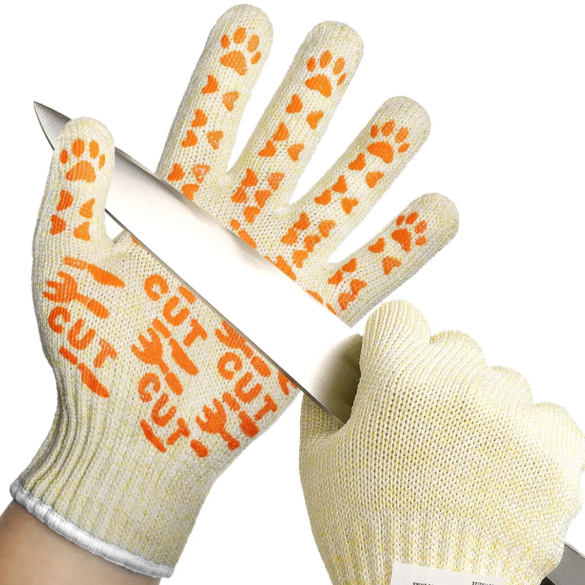 Schwer SlicePro Livello A9/F Guanti Antitaglio di Qualità Alimentare, Antiscivolo per la Cucina, Taglio di Carne, Sgusciatura delle Ostriche, Filettatura del Pesce, Taglia L