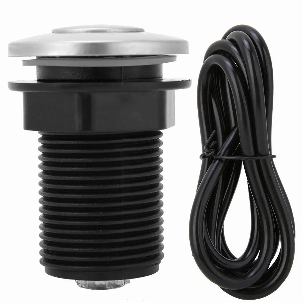 Fdit Interruttore Aria Spazzatura Interruttore Automatico Pulsante + Kit Tubo Pneumatico Pneumatico