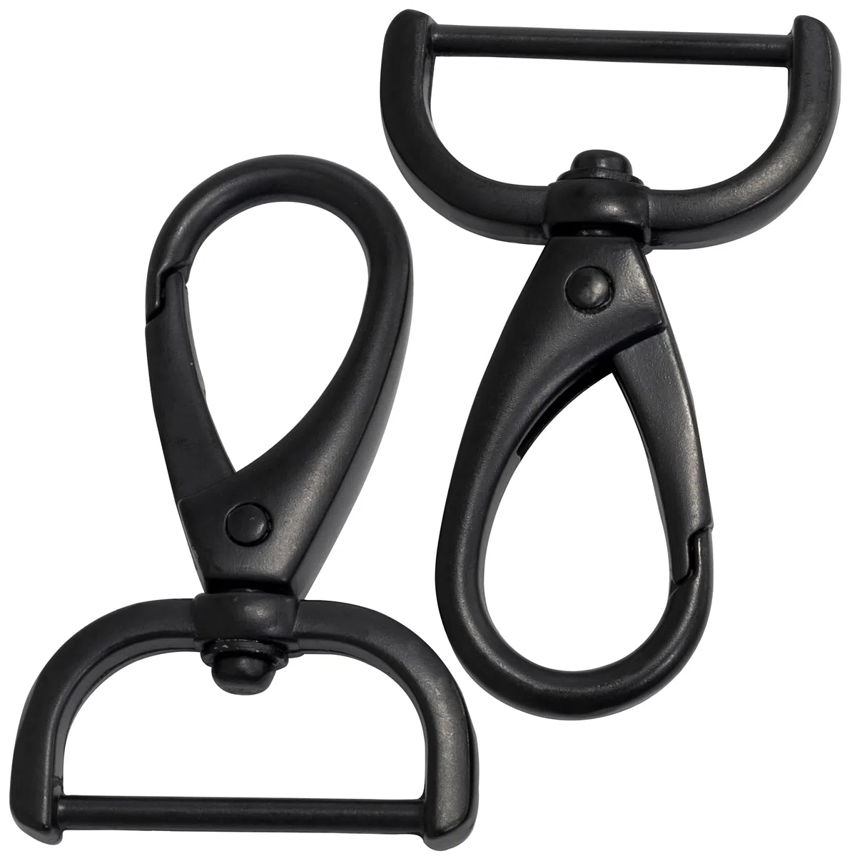 Aerzetix - Set di 2 moschettoni girevoli a 360° con girella | passanti 25 mm | per hobby creativo manici di borsa progetti artigianali decorativi | in metallo