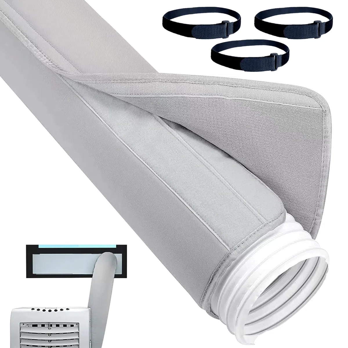 Copri Tubo Condizionatore Portatile, Copertura Per Tubo Flessibile AC Isolata, Schermo Protettivo Isolato Flessibile Sostitutivo Per Diametro 12.7 Cm E 15 Cm