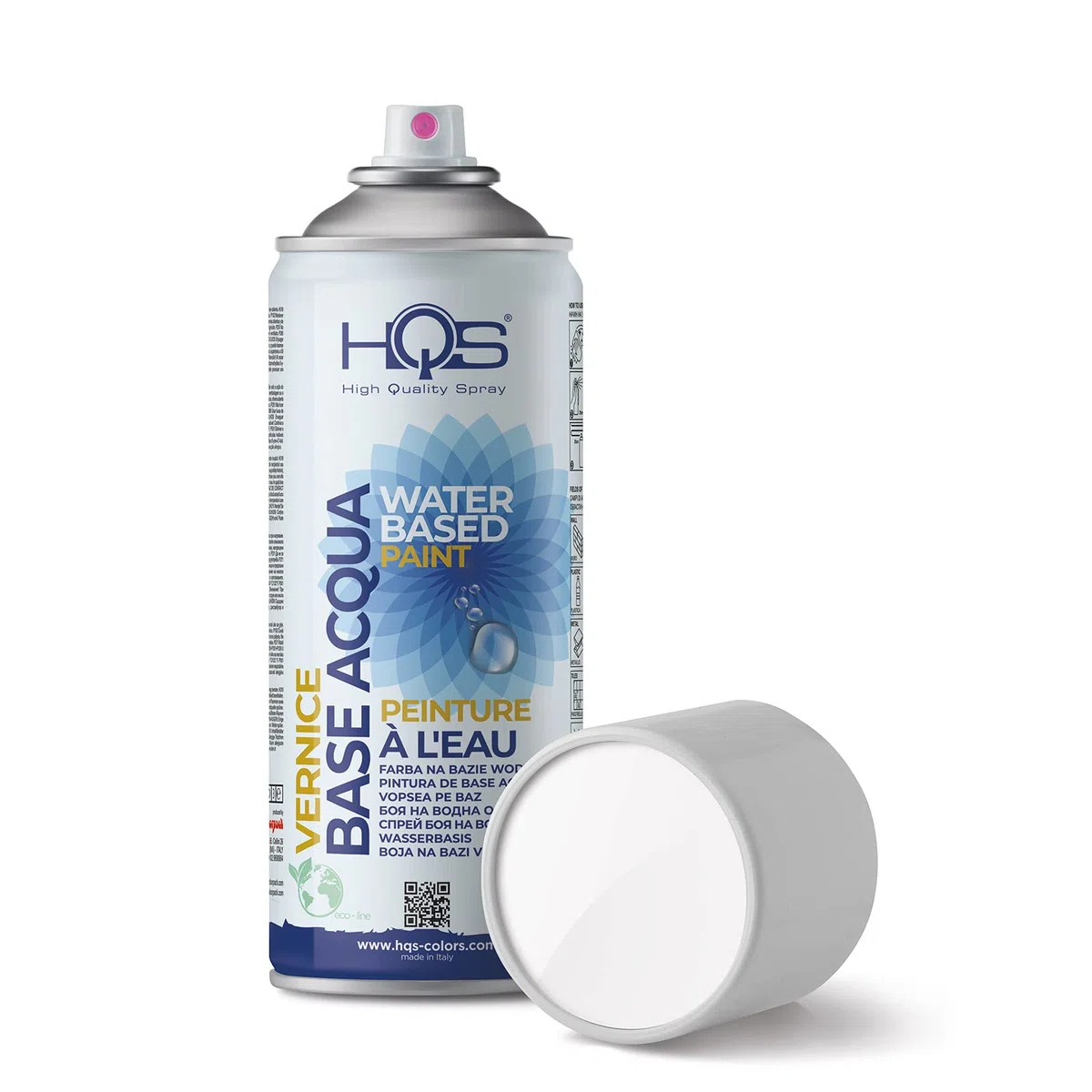 HQS Bomboletta di Vernice Spray 400ml Base Acqua Colori Ral (Trasparente Lucido)