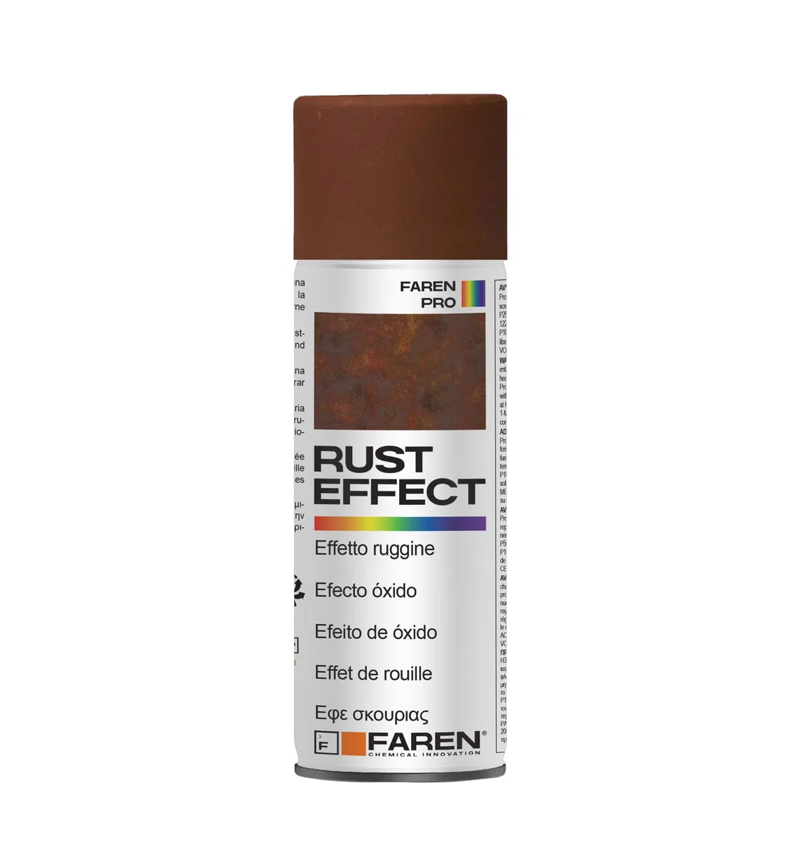 FAREN RUST EFFECT, Vernice Effetto Ruggine di alta qualità, Finitura Decorativa Realistica per Interni ed Esterni, Protegge e Trasforma le Superfici, 400ml (2 Pz)