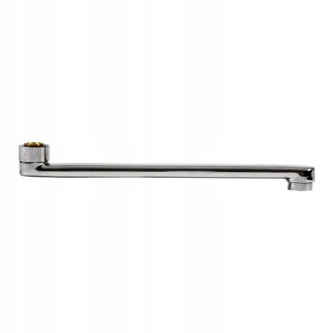 Tycner Beccuccio miscelatore monocomando 25 cm, acciaio cromato a forma di L, connettore da 3/4
