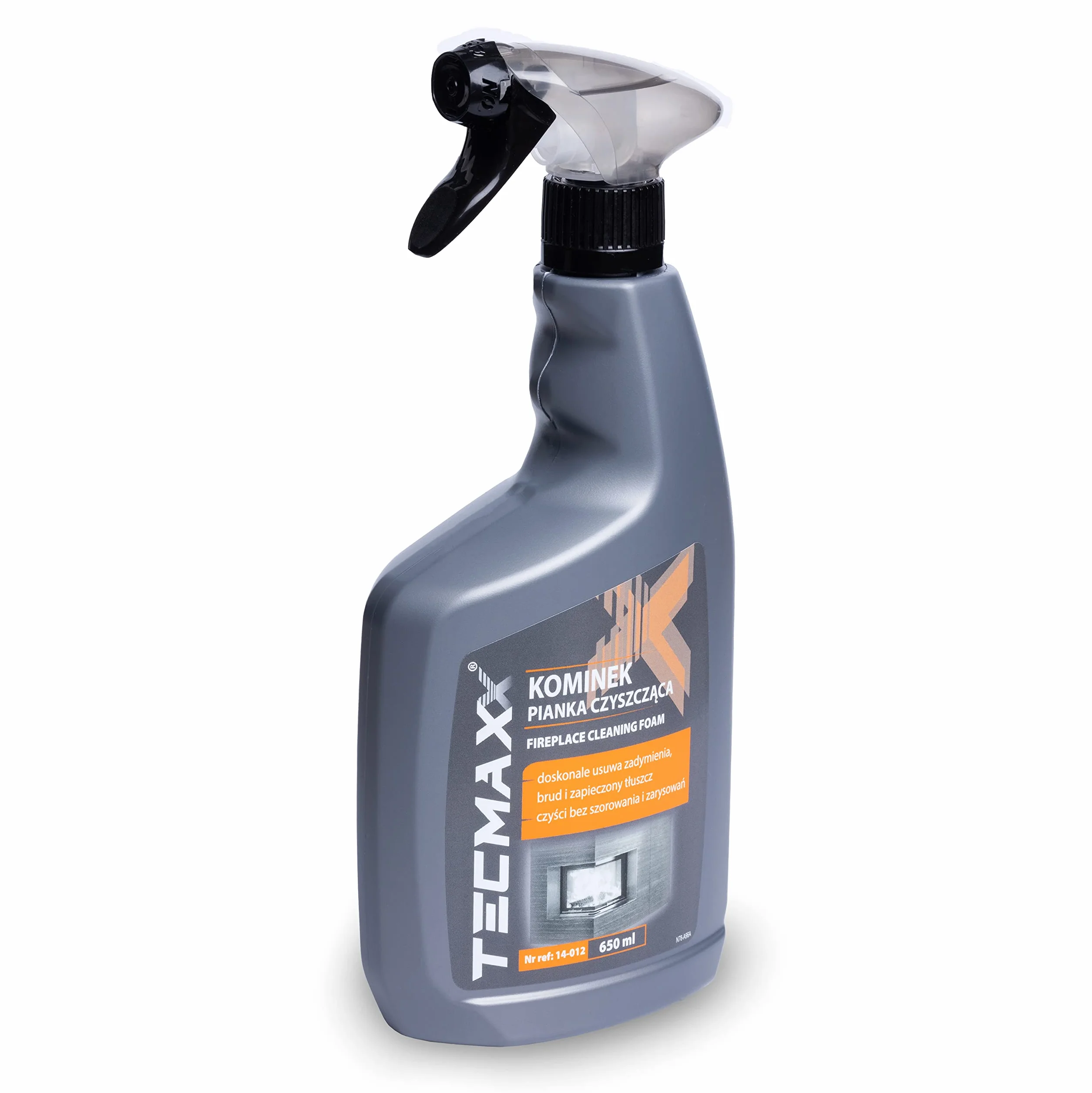 TECMAXX Pulisci Vetro Camino 650ml - Pulizia Vetri Camino - Schiuma di Pulizia per Camino Vetro - Rimuove Depositi di Legno Bruciato e Legna da Ardere in Bricchette