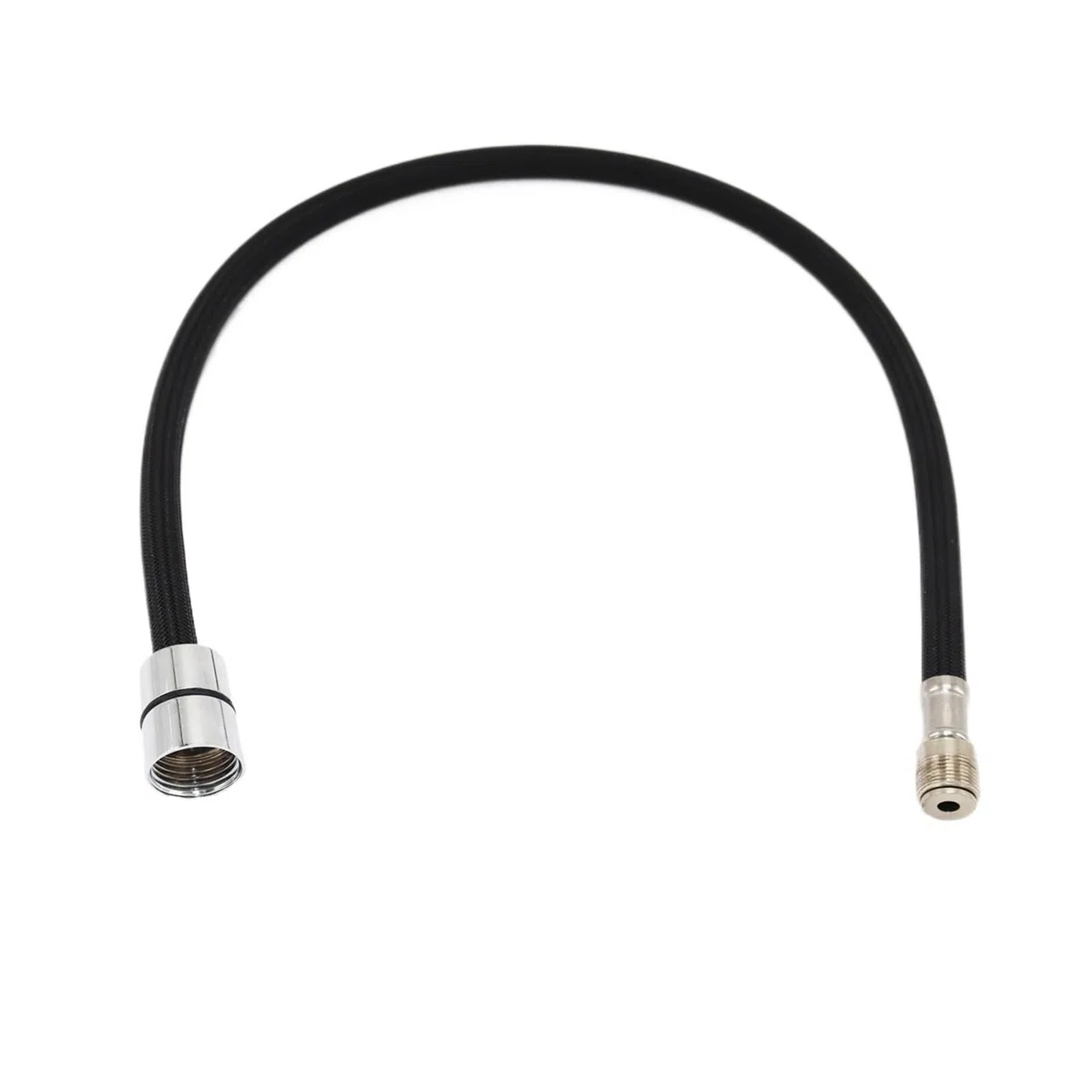 50 cm/60 cm/85 cm F1/2 M15 * 1 Tubo Flessibile Intrecciato In Nylon for L'acqua for La Cucina Tirare Fuori Il Rubinetto Tubo Spinning tubo Nero Grigio Idraulico(50cm Black)