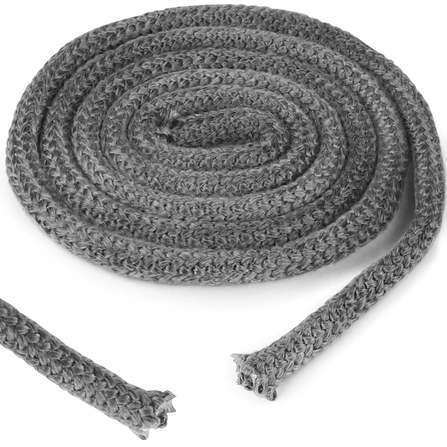 LALAGO 1 pezzo Φ 16mm x 2,5m Guarnizione Stufa a Legna, Cavo di Tenuta per Stufa a Pellet in Fibra di Vetro, Linea di Tenuta Corda Ignifuga per Porte di Caminetti per Stufa, Camini, Forno, Caldaia