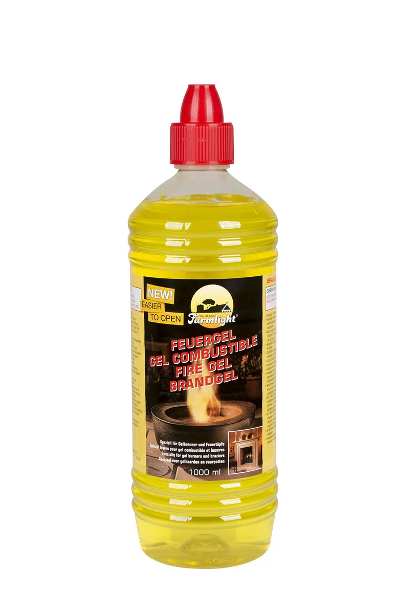 Comb 1 L combustibile Bio, per bracieri e caminetti a Gel di bioetanolo 1 Bottiglia da 1 litro, Yellow