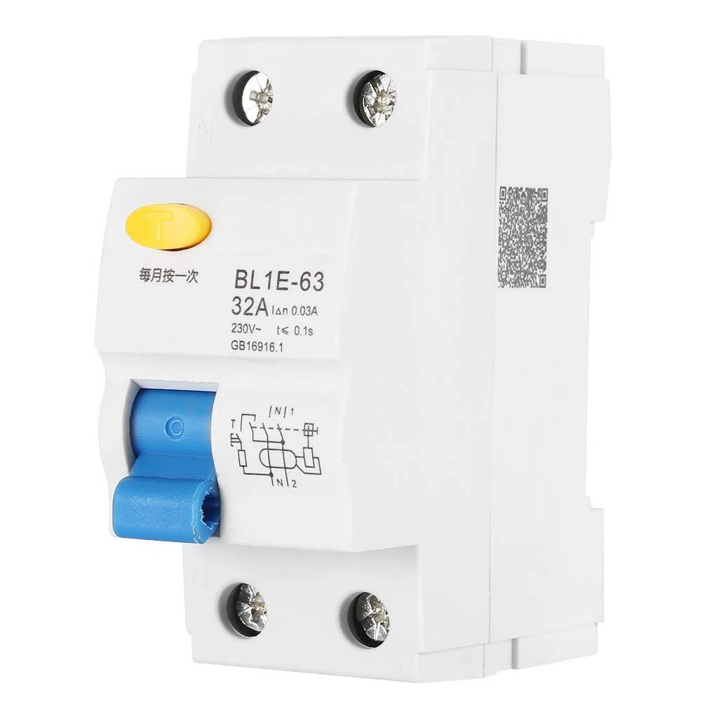 Jadeshay Interruttore Magnetotermico Differenziale Salvavita BL1E-63 2P 32A 1P+N 230V Interruttore Magnetotermico Differenziale per Protezione da Perdite a Terra Sovraccarico e Corto Circuito