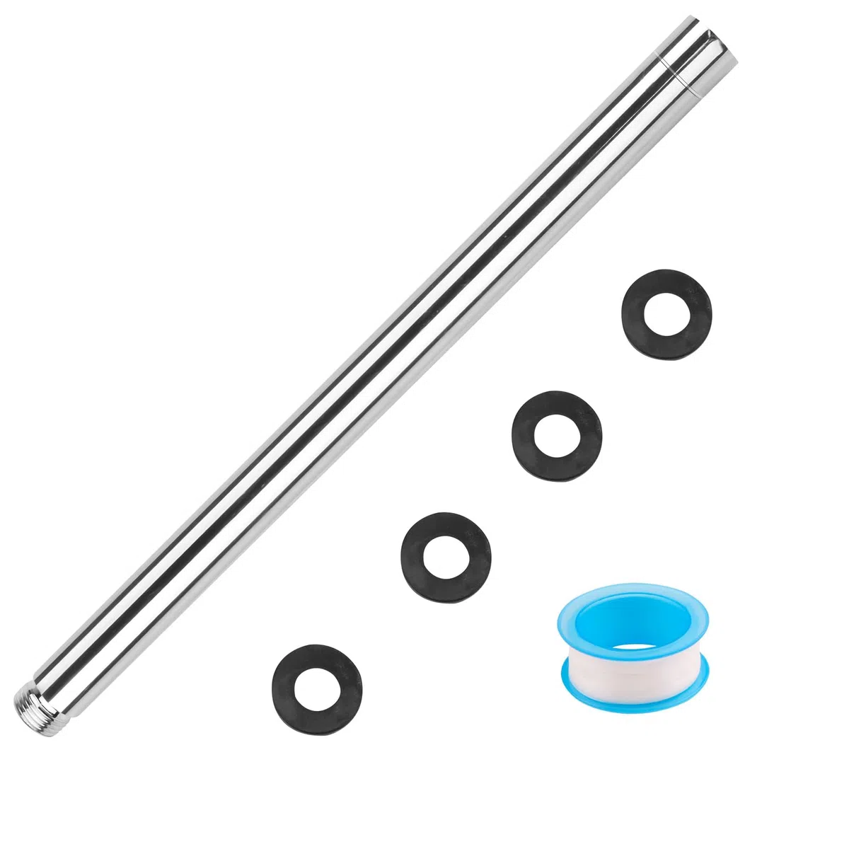 30cm Tubo di Prolunga per Soffione Doccia in Acciaio Inossidabile G1/2'' Braccio di Prolunga per Soffione Prolunga per Braccio Doccia Tubo di Estensione Doccia per Accessori da Bagno