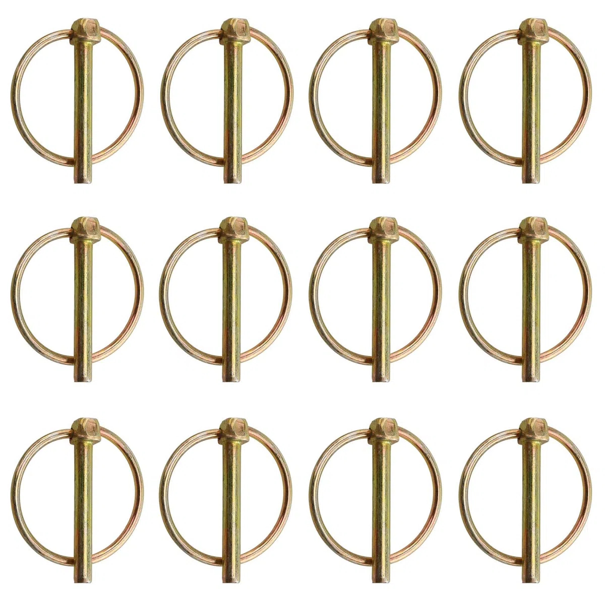 Anello O Pin Trattori, 12 pezzi Perno Di Bloccaggio, Anello O-pin Anello Perno, Boccole per Boccole, Boccole M4,5, Tipo O Perno Di Fissaggio, Per Trattori Agricoli Rimorchi Camion Tagliaerba