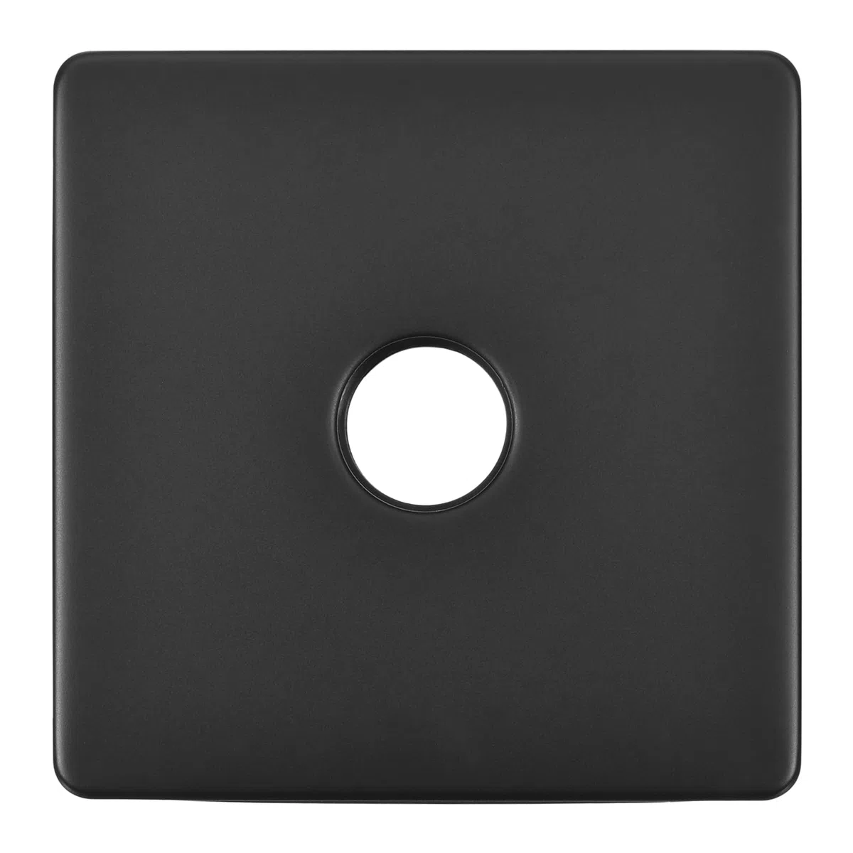 QUARKZMAN Flangia Braccio Doccia Quadrata, Piastra Copertura Acciaio Inossidabile 3.5", Piastra Copertura Lavello Adatta Coprire Spazi e Fori, per Tubi Standard Diametro 20mm, Nero