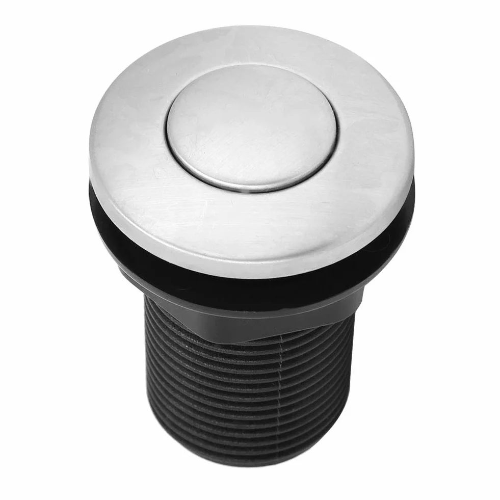 Akozon Interruttore Aria Insimmeratore, Rottami Immondizia Interruttore Aria 32mm per Smaltimento Rifiuti Kit Tubo Pneumatico Smaltimento On/off Pulsante Autobloccante Automatico