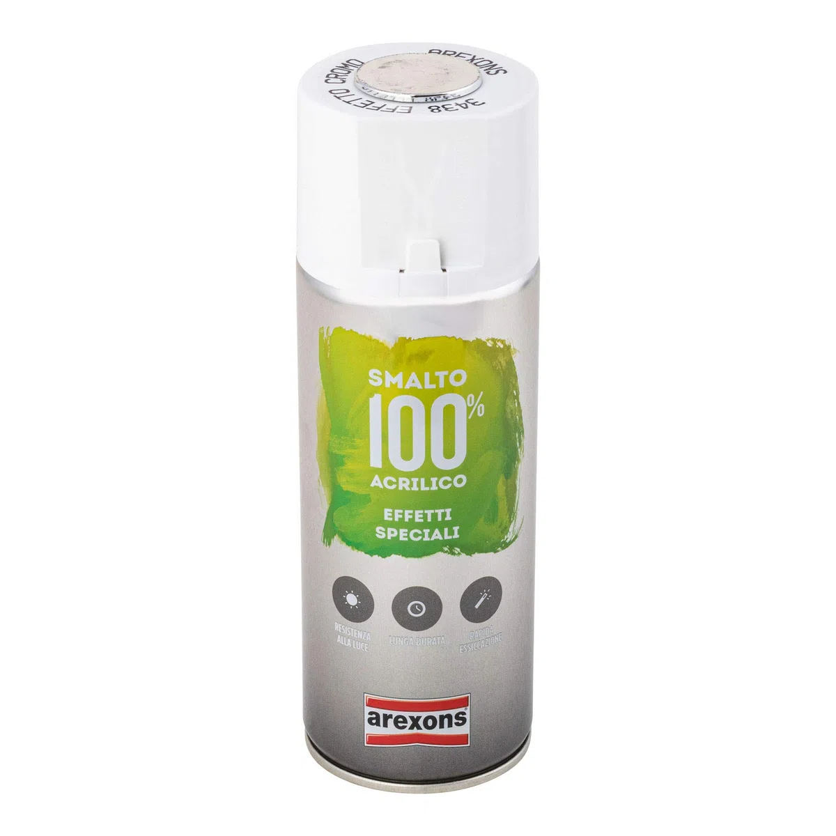AREXONS SMALTO 100% ACRILICO EFFETTI SPECIALI SPECCHIANTE Smalto spray effetto Cromo, 400 ml vernice universale, resine di alta qualità, essiccazione rapida, bomboletta spray
