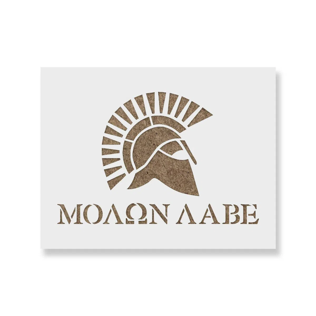 Molon Labe, stencil a forma di elmo spartano, per pittura aerografata, decorazione artistica da parete, modello fai da te, in Mylar da 7,5 mm, riutilizzabile