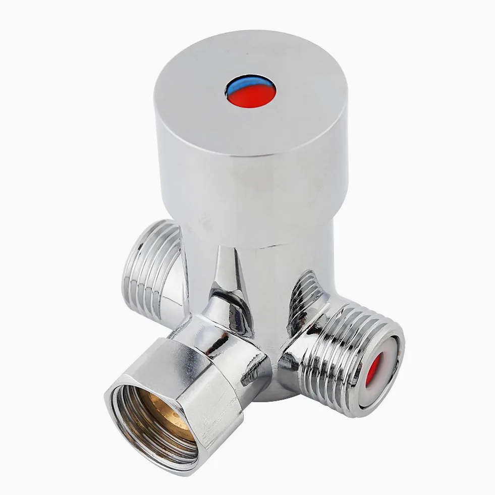 G1 / 2 Valvola Miscelatrice Acqua Calda Fredda Miscelatore Termostatico Controllo Temperatura per Rubinetto Automatico