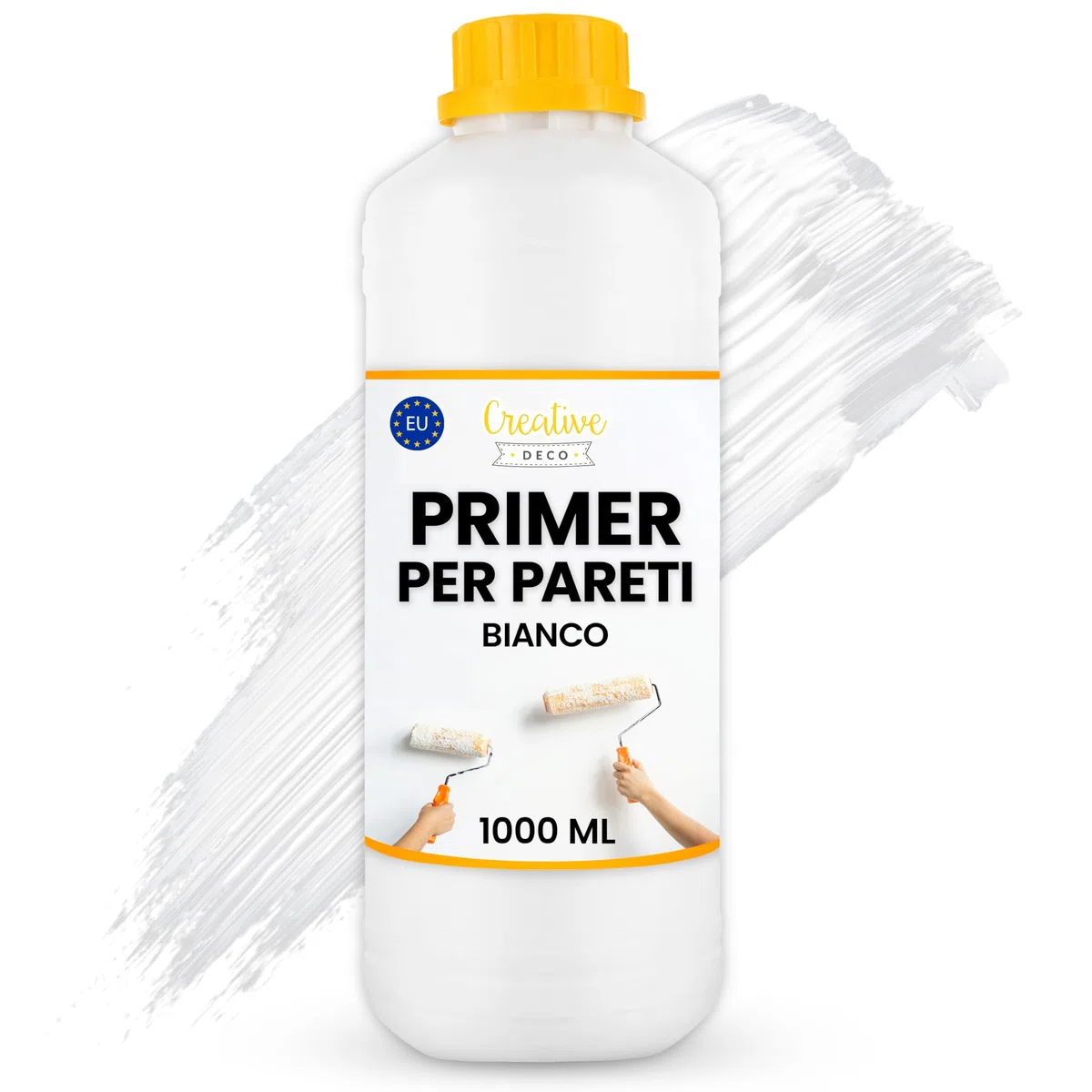 Creative Deco Primer per Pareti 1L Bianco ‎| Fissativo, Isolante | Aderenza della Vernice, Blocca le Macchie, Asciugatura Rapida | Senza Solventi | Primer Murale Pareti e Soffitto | Copertura ca. 5 m²