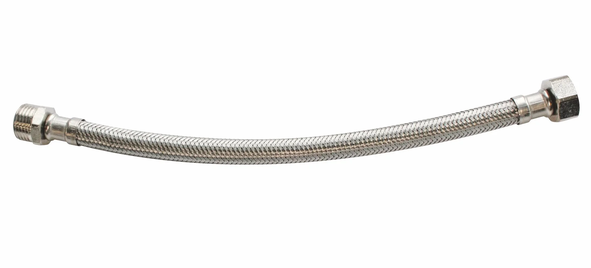 SOMATHERM FOR YOU - giusto collegamento sanitario flessibile maschi 15/21 (1/2) - dado girando a destra femminili 15/21 (1/2) - Lunghezza 100 cm - DN10