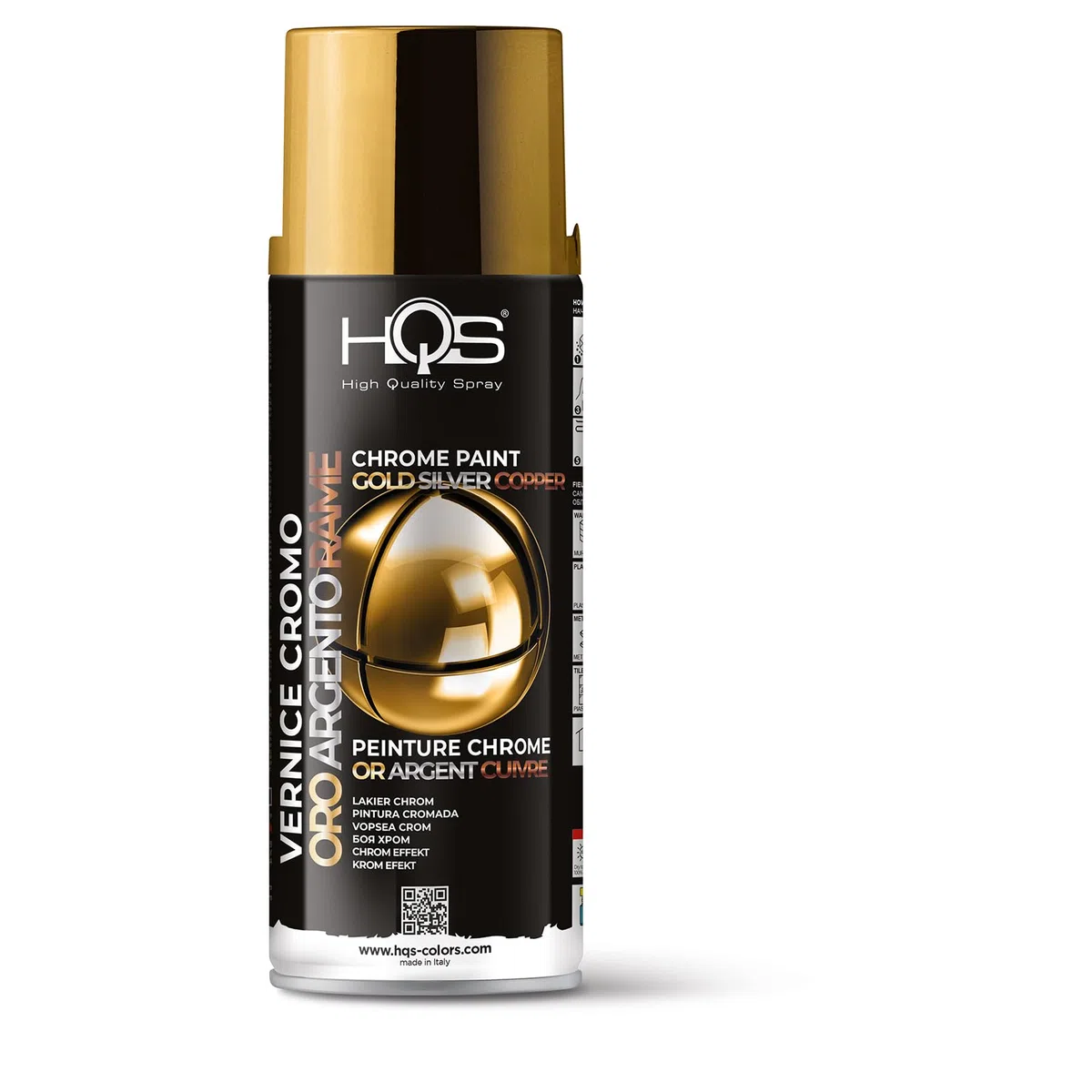 HQS Bomboletta di Vernice Spray 400ml Cromo (Oro)