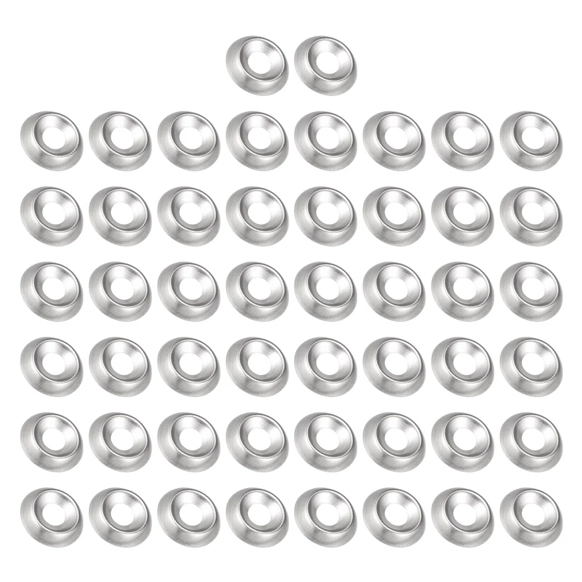 QUARKZMAN 4 x 11 x 2.3mm Coppa Rondella x 50pz 304 Inossidabile Acciaio Svasata Ferramenta per Famiglia Riparazione, [Argento Tono]