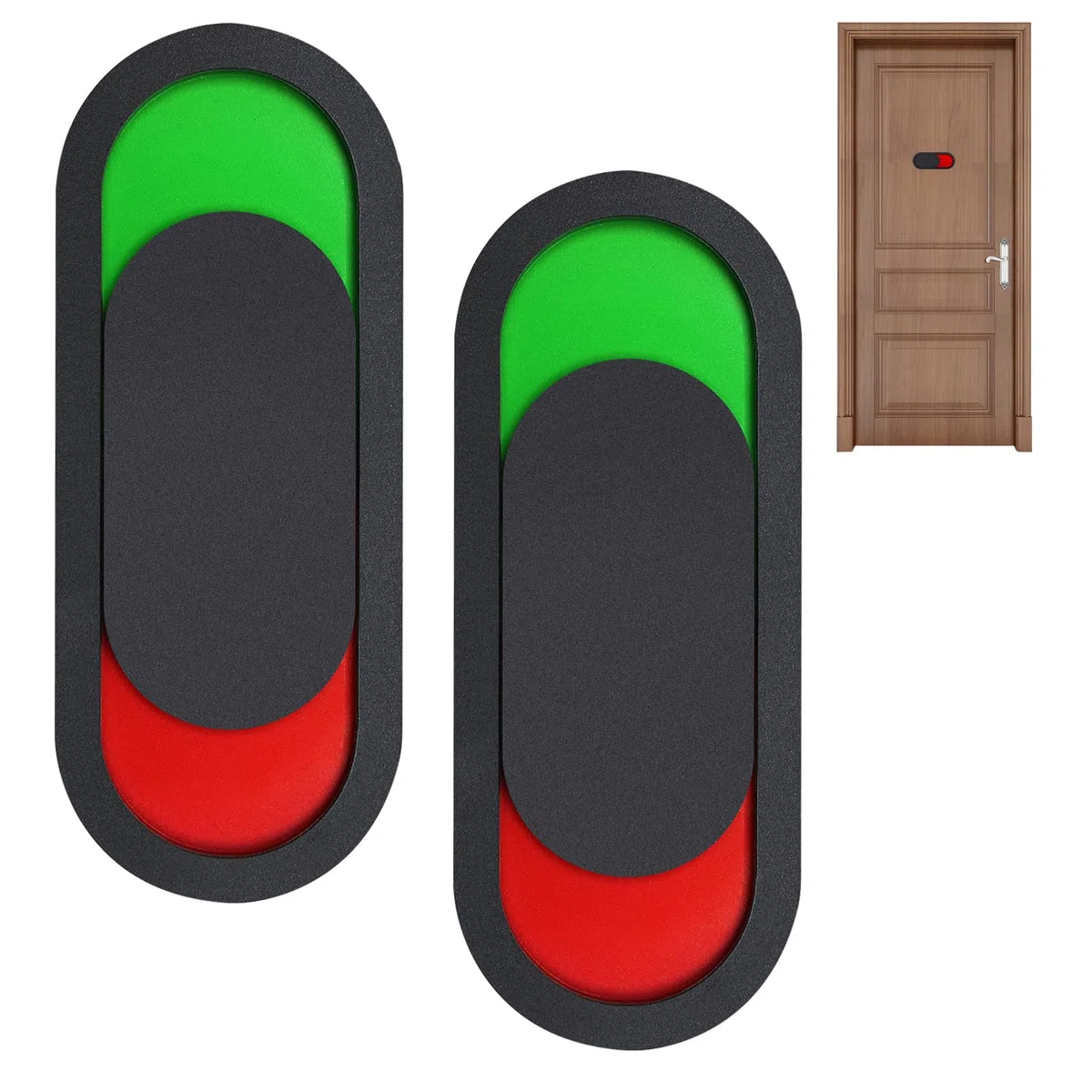 2 Pezzi Segno di Privacy, Cartello Scorrevole con Cursore, Porta Dell'ufficio Segno di Indicatore Della Porta Scorrevole, Casa Ufficio Toilette Bagno Hotel Sala Riunioni Non Disturbare Cartello Porta