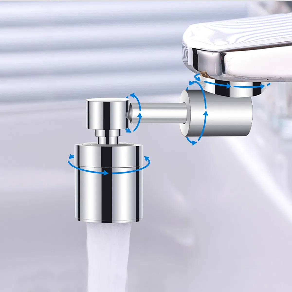 Estensione del rubinetto, girevole a 1080 gradi Multifunzione Rubinetto Raccordo Girevole, Perlatori per rubinetti Cucina e Rubinetti Bagno