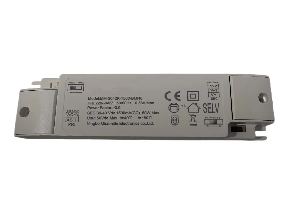 Led Driver CC 1500mA 30V-40VDC 60W, Alimentatore Corrente Costante Per Pannello Led Da 60W