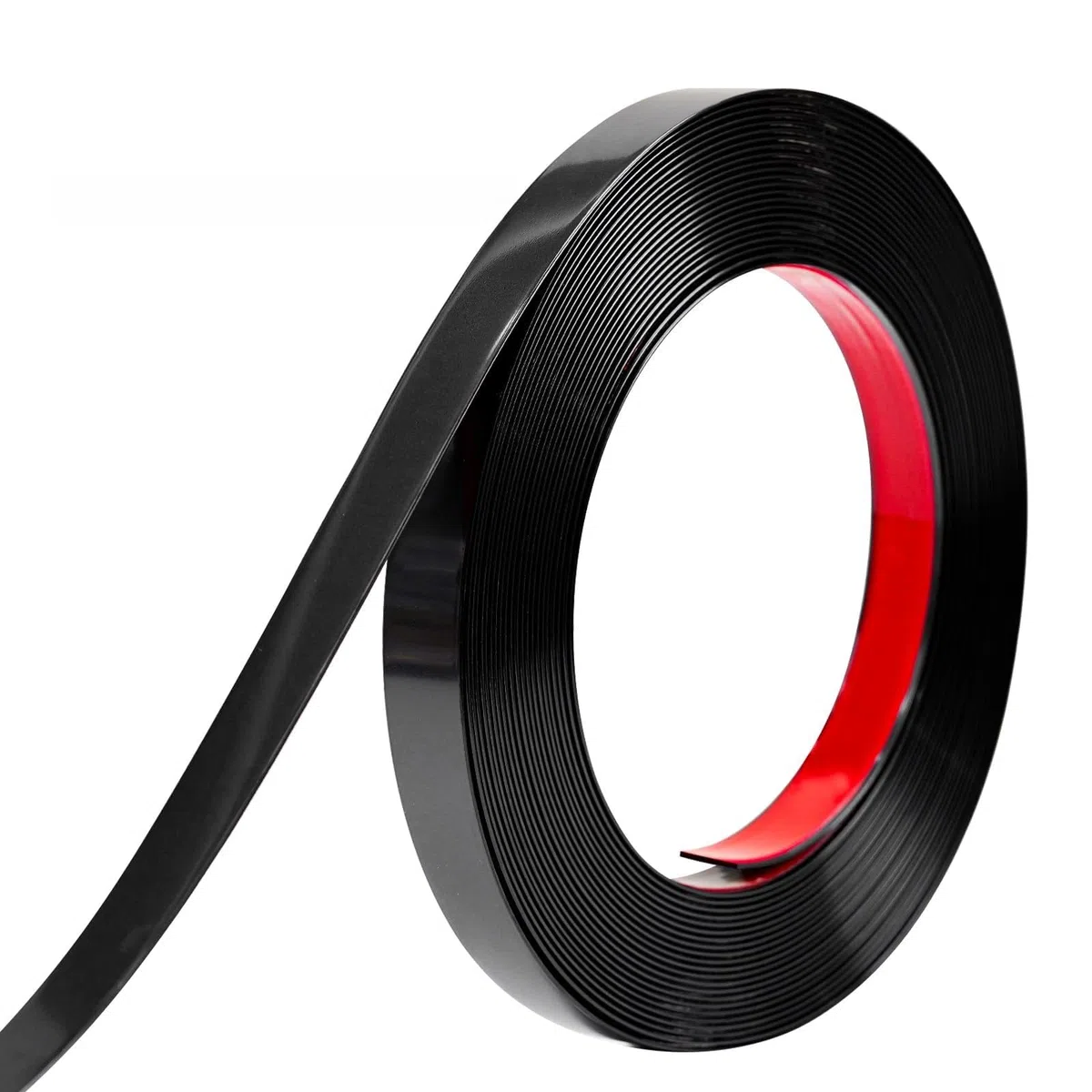 Bordatura adesiva 20 m x 12,2 mm, profilo in PVC impermeabile per muri, finestre, specchi, mobili, piastrelle – Nero opaco decorazione fai-da-te