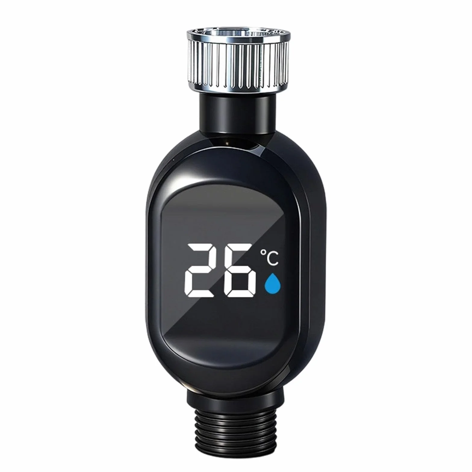 Soffione doccia impermeabile Display termico Display della temperatura Piccoli sensori Raccordo in acciaio Facile da installare per il bagno domestico Soffione doccia con temperatura