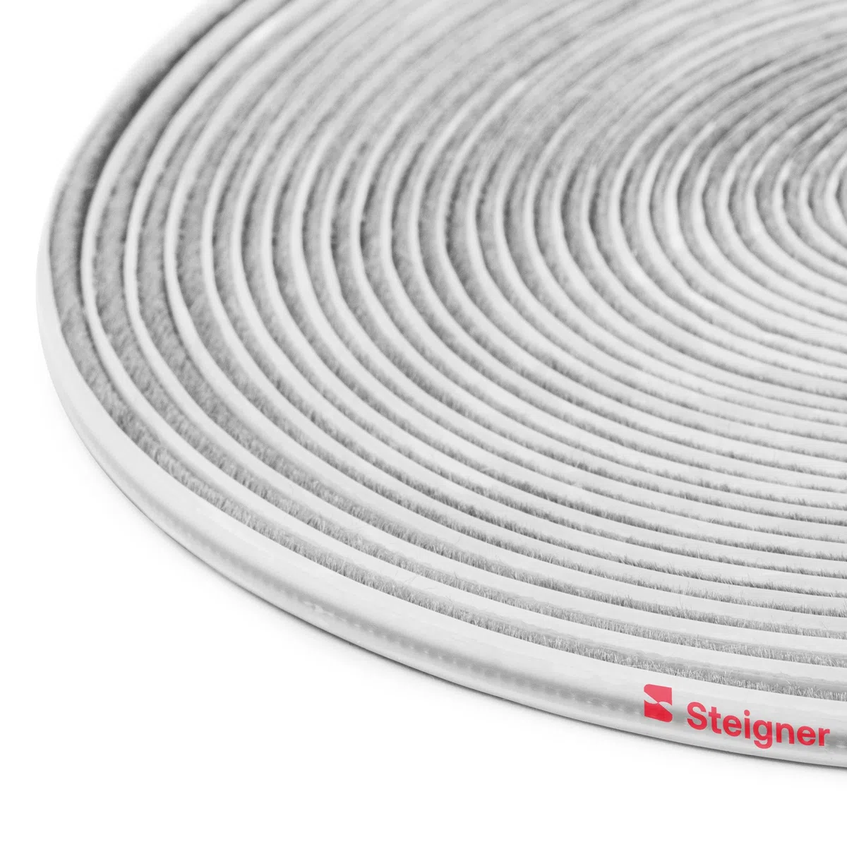 STEIGNER Guarnizione a spazzola autoadesiva per porte scorrevoli in armadio 4,8x4mm 45m | Guarnizione a spazzola per armadi in camera da letto | Colore: grigio
