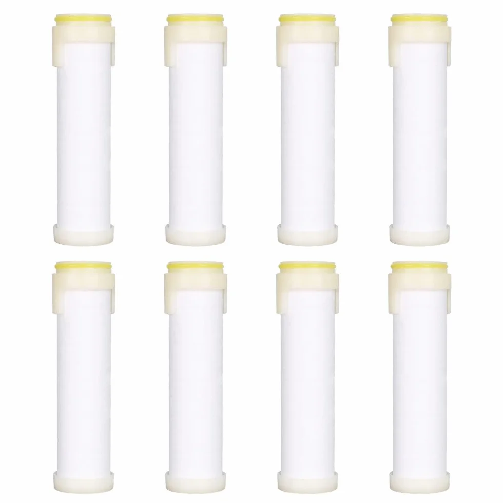 Filtro Doccia in Cotone PP, 8 Pezzi Filtri per Soffione Doccia Portatile, Filtro a Cartuccia di Ricambio, per Acqua Dura, Rimuove Cloro e Altre Sostanze