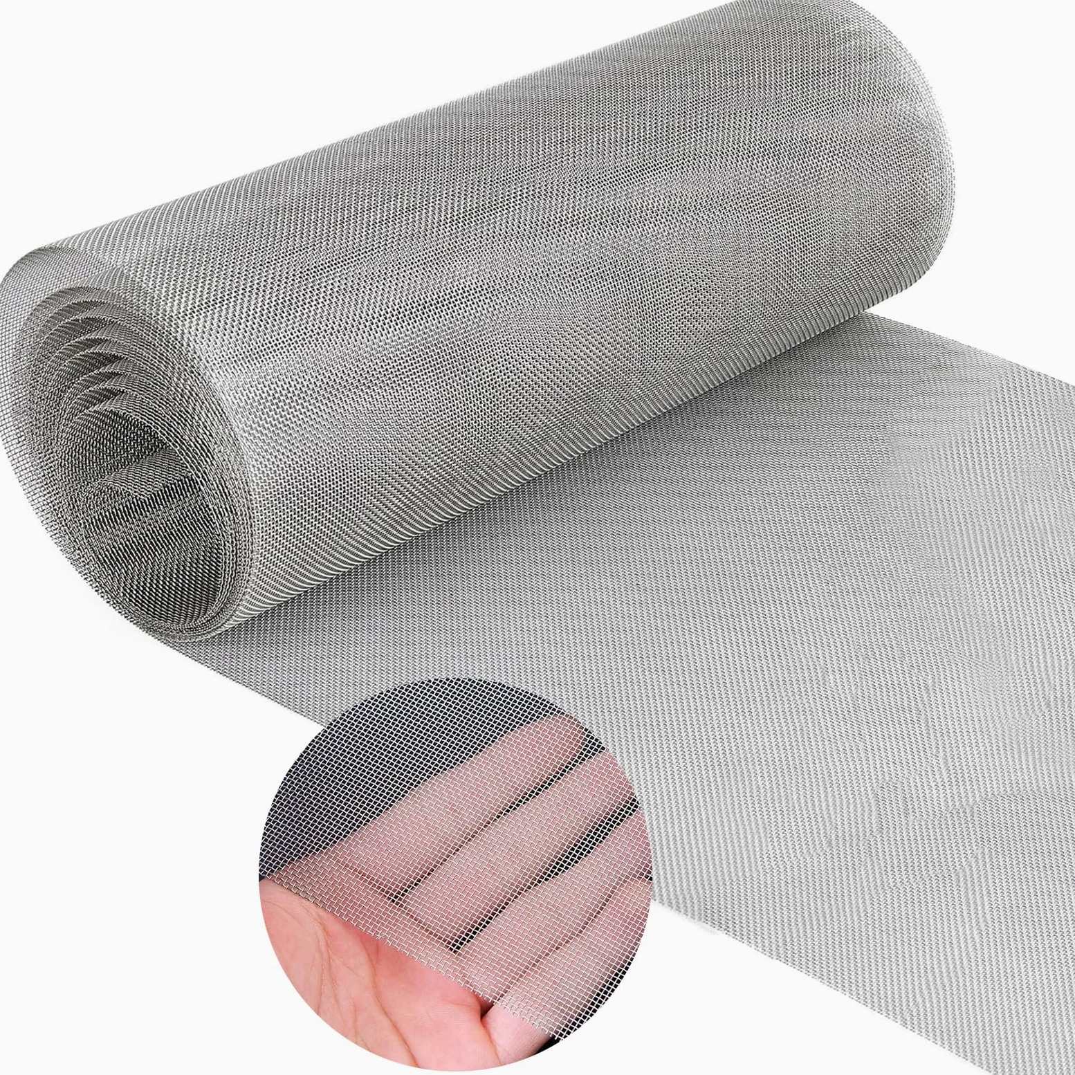 Rete Metallica Maglia Piccola 1mm 40 x 200cm Rete Metallica Acciaio Inox, Rete Metallica per Recinzioni Rete Metallica a 20 Maglie Impedisce l'ingresso di Topi, Insetti, Serpenti