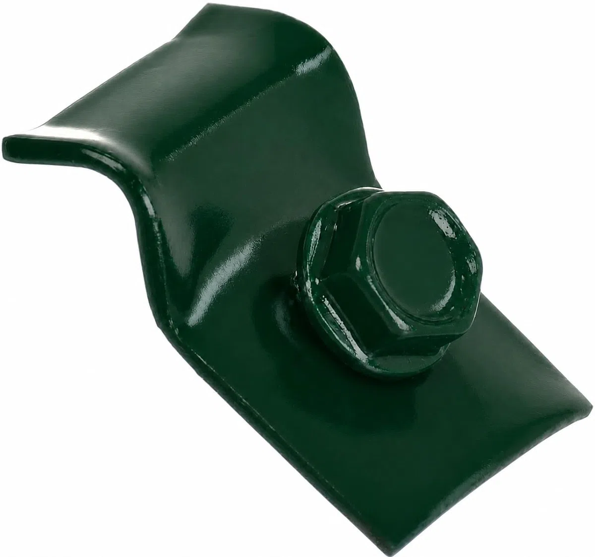15 x set di fissaggio per recinzione a doppia asta, con viti autofilettanti, morsetto di fissaggio per recinzione, supporto per filo di tensione o recinzioni (verde Ral 6005)