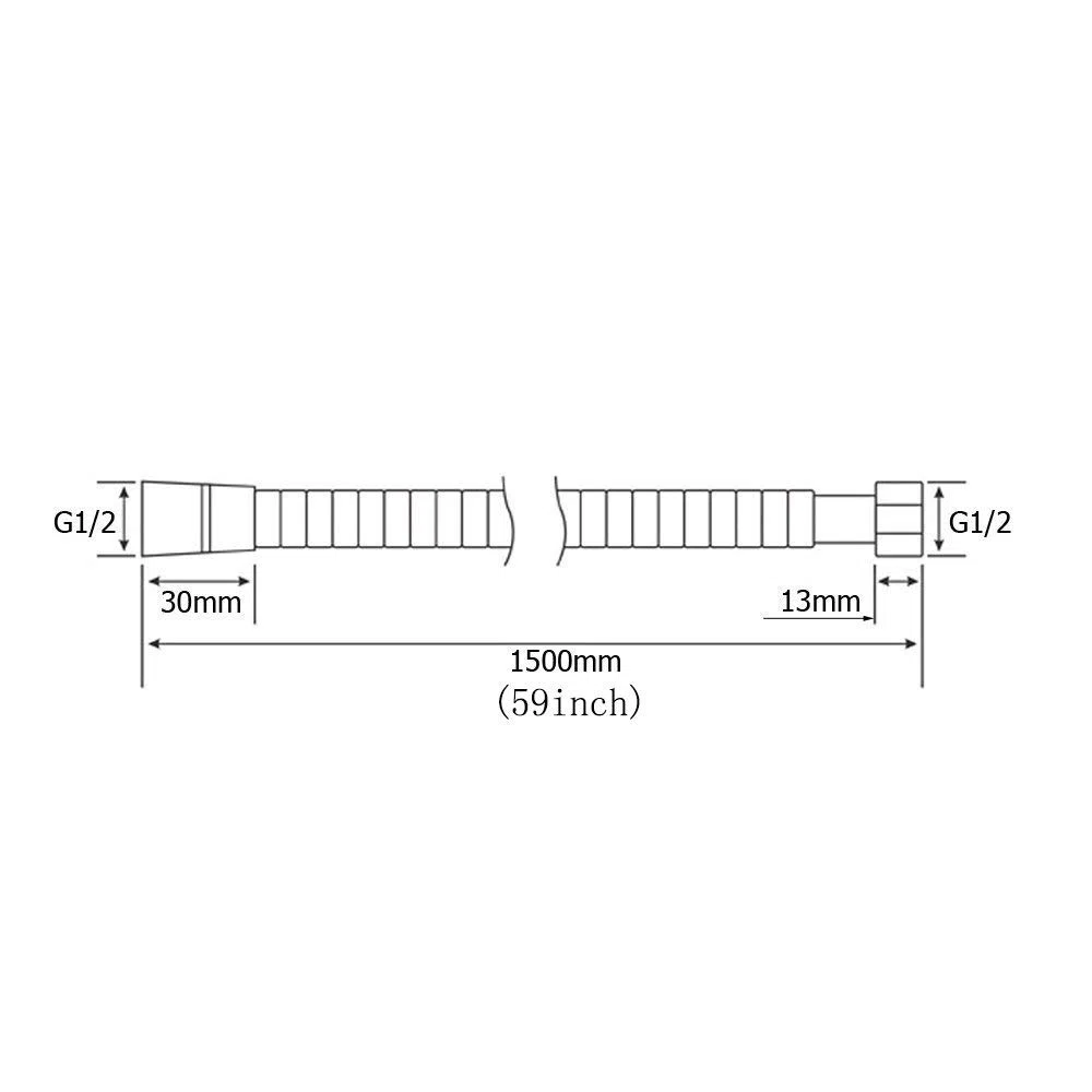 Bathroom - Tubo flessibile per doccia in acciaio INOX, 150 cm, ottone anticato